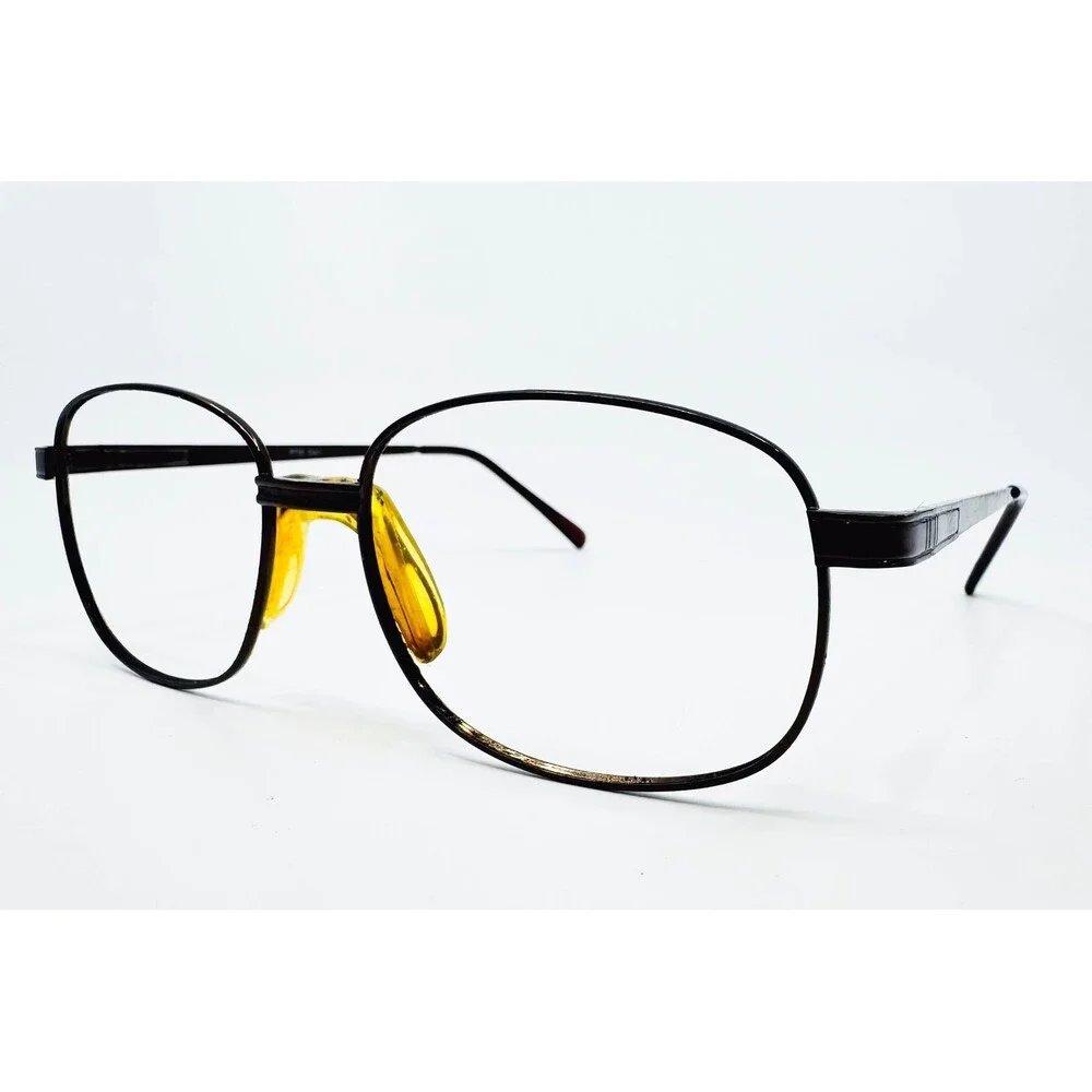Capri PT56 Eyeglasses Mens Coffee Brown Square Frame 55-16-145